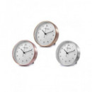 TIMEMARK CL286 Reloj Despertador Analogico Plateado