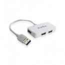 AQPROX Hub de 4 Puertos USB APPHT7W (1X USB 3.0 + 3X USB 2.0) Blanco