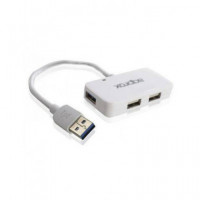 AQPROX Hub de 4 Puertos USB APPHT7W (1X USB 3.0 + 3X USB 2.0) Blanco