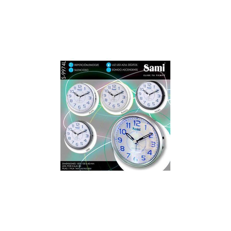 SAMI S-9974L Reloj Despertador Analogico Silencioso Varios Colores - Guanxe  Atlantic Marketplace