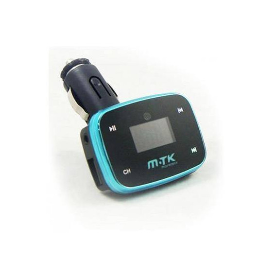 MTK Transmisor Fm de Coche con Mando Negro/azul  Usb/microsd