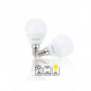 ELBAT Pack de 2 Bombillas Led G45 6W, 470 Lumenes, E14, Luz Calida EB0208