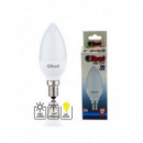 ELBAT Bombilla Led C37, 6W, 480LM, E14, Luz Calida