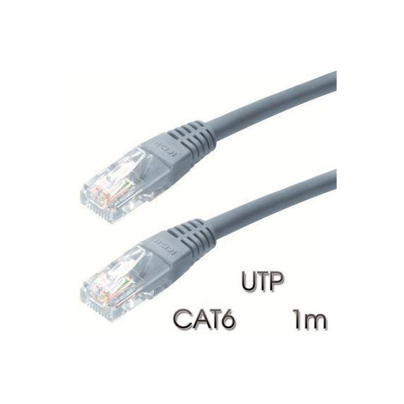 CROMAD Cable Red RJ45 Utp CAT6 1MTR Gris