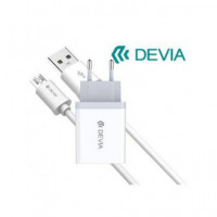DEVIA Cargador 2.1A USB + Cable  Lightning Blanco 1MTR