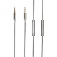 Muvit Cable Audio Jack Estereo 4 Pin 3.5MM M/m con Microfono Integrado 1.5MTR Nylon Gris  MUVIP