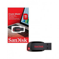 SANDISK Pendrive 16GB USB 2.0 Cruzer Blade Negro SDCZ50-016G-B35