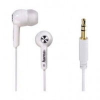 HAMA Auriculares Estereo Jack 3.5MM 1.2MTRS Blanco 184004