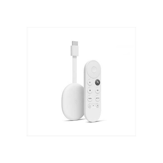 GOOGLE Chromecast con GOOGLE TV y Mando Blanco 4K