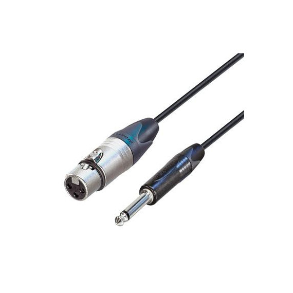 DCU Cable Audio Pro Xlr/h Neutrik a Jack/m 6.3MM 0.5 Mtrs