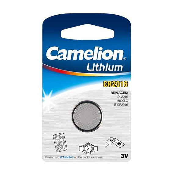 CAMELION Pila CR2016 Boton 3V