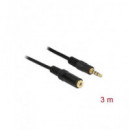 DELOCK Cable Extensor Jack 3.5MM 4 Puntos M/h 3 Mtrs para Iphone 84668