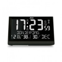 ALECTO HOG060 Reloj Despertador con Termometro y Higrometro AK-70 Negro