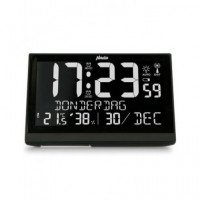 ALECTO Reloj Despertador con Termometro y Higrometro AK-70 Negro