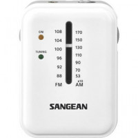 SANGEAN Radio Bolsillo SR-32 Pocket 320 Blanco Am/fm con Auriculares