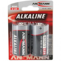 ANSMANN Pack de 2 Pilas Alkalinas LR20 D 1.5V