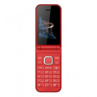 QUBO Telefono Movil Tapa X219 Rojo Dual Sim,  Radio Fm, Camara,LINTERNA,doble pantalla frontal e int