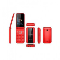 QUBO Telefono Movil Tapa X219 Rojo Dual Sim,  Radio Fm, Camara,LINTERNA,doble pantalla frontal e int