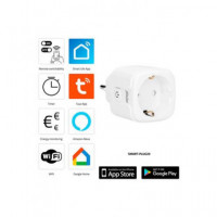 ALECTO DOM003 Enchufe Inteligente Wifi con Monitorizacion de Consumo SMART-PLUG20 Blanco