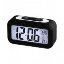 TREVI Reloj Despertador Digital Numeros Grande Negro Sld 3068 S Termometro Calendario