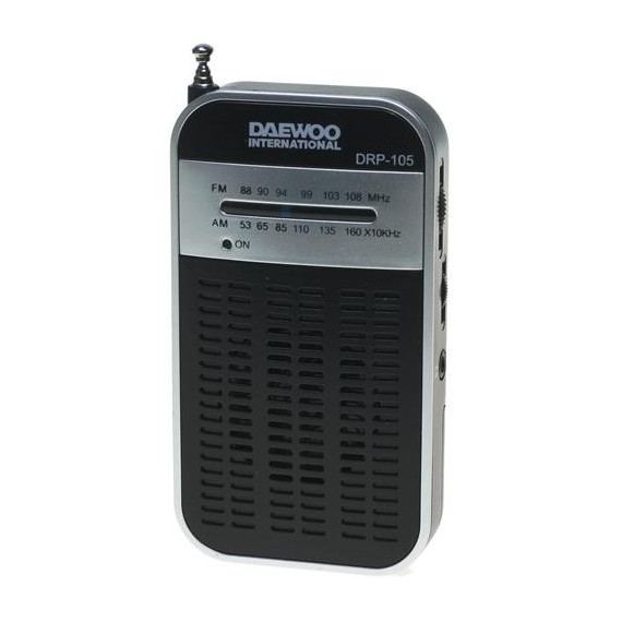 DAEWOO Radio Portatil Am/fm DRP-105S/105  Negra con Altavoz
