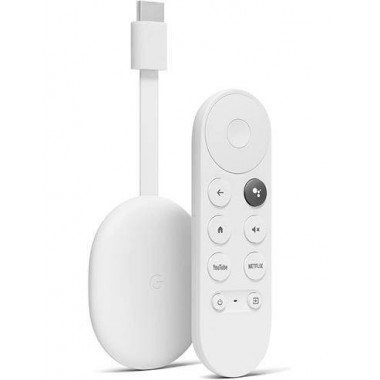 GOOGLE Chromecast con GOOGLE TV y Mando Blanco HD