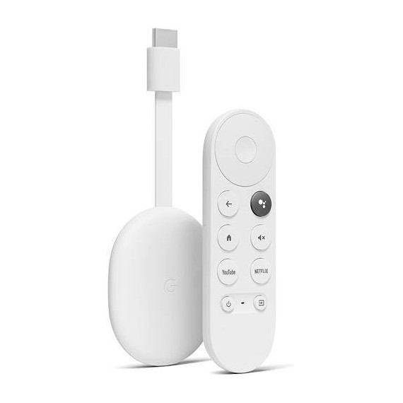 GOOGLE Chromecast con GOOGLE TV y Mando Blanco HD