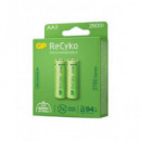 GP Pack de 2 Pilas Aa Recargables 2600MAH Recyko