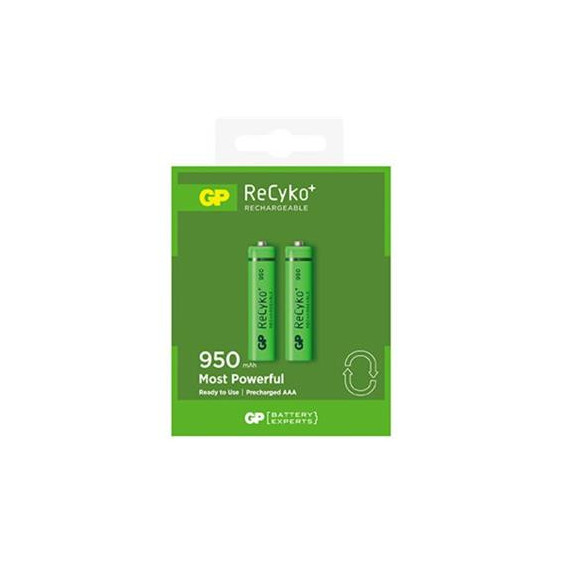 GP Pack de 2 Pilas Aaa Recargables 950MAH Recyko