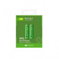 GP Pack de 2 Pilas Aaa Recargables 950MAH Recyko