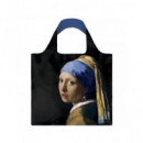LOQI Jv.gi.r Bolsa Plegable Johannes Vermeer Girl With a Pearl Earring 50X42CMS/ hasta 20KG