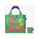 LOQI Br.eg Bolsa Plegable Brosmind Eat Your Greens 50X42CMS/ hasta 20KG