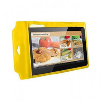KSIX Easy Cook Case Funda Tableta 10" a Prueba de Salpicaduras,con Soporte Amarilla