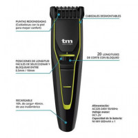 TM ELECTRON Afeitadora Barba Recargable TMHC109 Negro