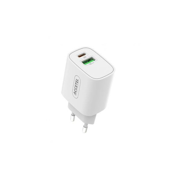 ACCETEL Adaptador Corriente 1XUSB 1XTIPO C Pd 20W AC820W Blanco