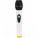 TREVI Microfono Duo Inalambricos Em 420R VHF174-216MHZ,DISTANCIA hasta 20MTRS con Receptor Jack 3.5M