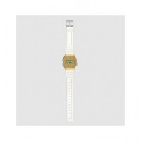 CASIO Coleccion A168XESG-9AEF Reloj Digital Dorado,correa Resina Transparente, Fecha,cronometro,alar
