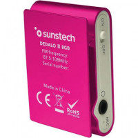 SUNSTECH Reproductor MP3 Dedalo Iii Rosa 8GB, Radio Fm, Auriculares Incluidos