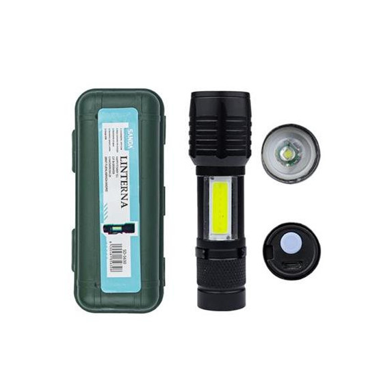 SANDA Linterna de Mano con Diferentes Modos de Luz y Clip SD-5630