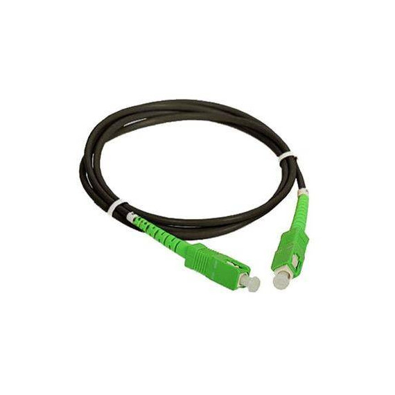 CROMAD Cable Fibra Optica Monomodo Sc-apc/sc-apc 3MTRS Negro Conector Verde