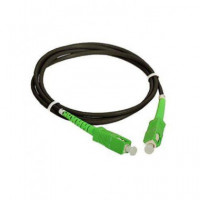 CROMAD Cable Fibra Optica Monomodo Sc-apc/sc-apc 3MTRS Negro Conector Verde