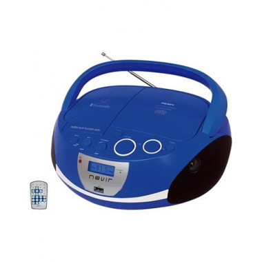 Nevir Reproductor Radio, CD,MP3 NVR-480UB Bt,usb con Mando Azul  LALO