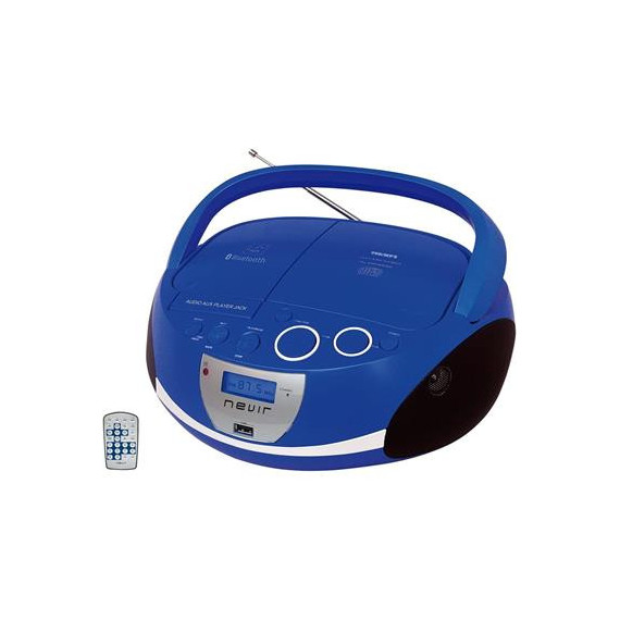 Nevir Reproductor Radio, CD,MP3 NVR-480UB Bt,usb con Mando Azul  LALO