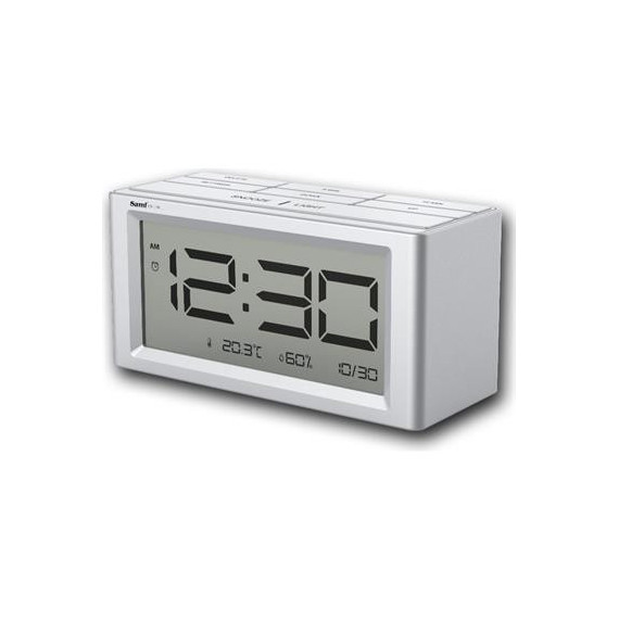 SAMI LD-1116 Reloj Despertador con Pantalla Lcd, Numeros Xl, Temperatura, Alarma