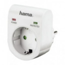 HAMA Enchufe con Proteccion Sobretension Blanco 47771