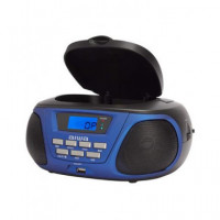 AIWA Radio CD Portatil BLUETOOTH Boombox BBTU-300BL Azul USB,MP3,AUX In