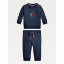 Baby Heritage Logo Set Twilight Navy  TOMMY HILFIGER