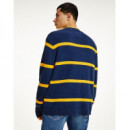 Tjm Branded Stripe Sweater Twilight Navy  TOMMY JEANS