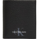 Mono Textured Small N/s Trifold Black  CALVIN KLEIN