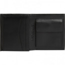 Mono Textured Small N/s Trifold Black  CALVIN KLEIN